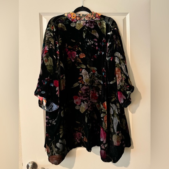 NEW Johnny Was Kehlani Kimono Womens Petite XXL Velvet Silk Boho Floral NWT - Picture 5 of 9
